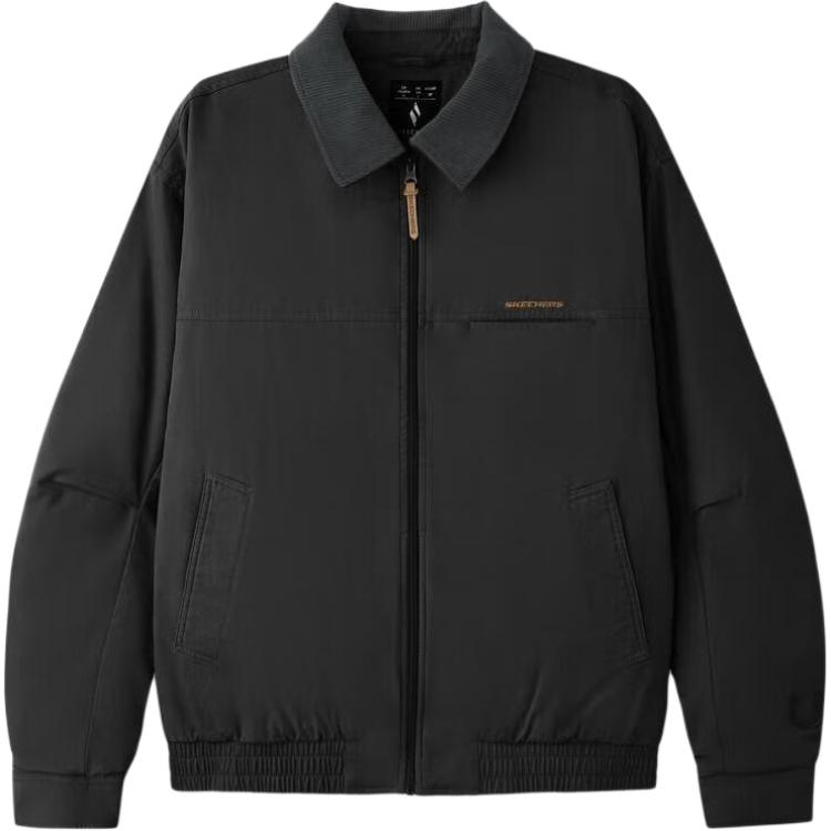 

Skechers Пуховая куртка унисекс, угольно-черный/0018, с отворотом, умеренной длины