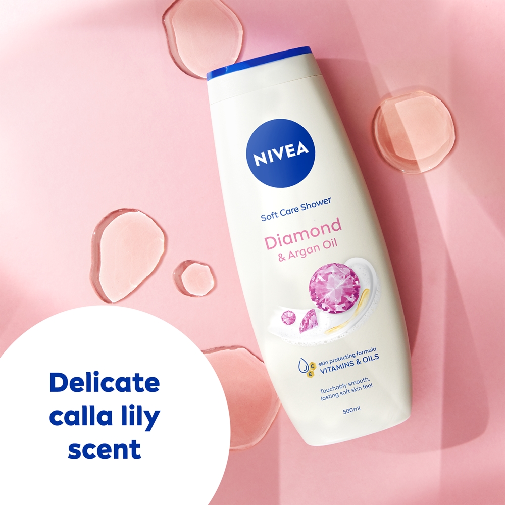 Гель для душа с бриллиантами и аргановым маслом для кожи Nivea — фото 2