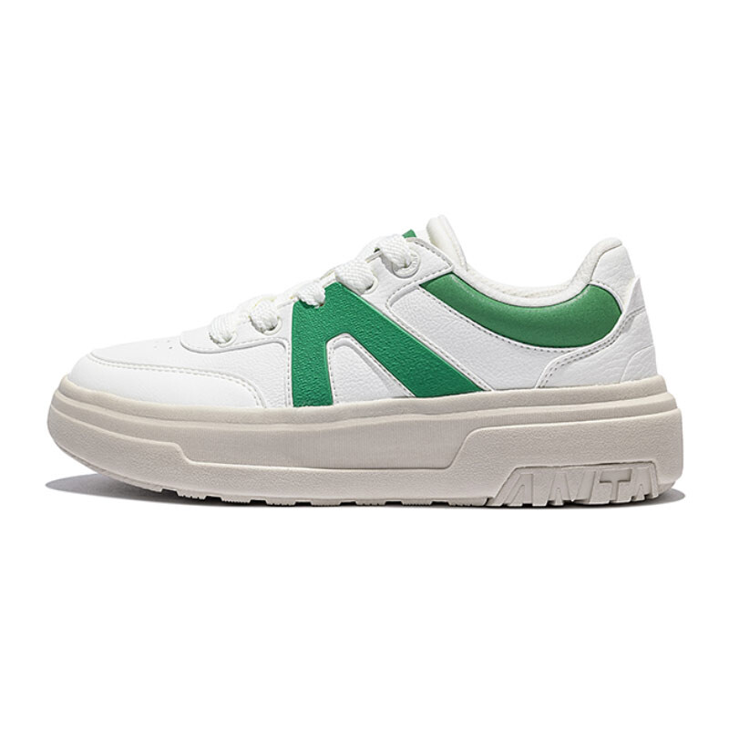 

Кроссовки ANTA Life Collection Skateboarding Shoes Women's Low-top Ivory White/track Green, слоновая кость/зеленый