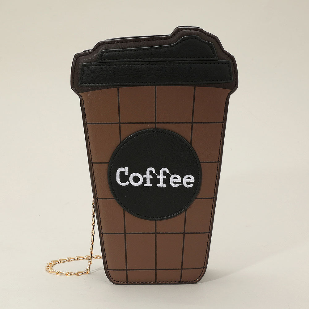 

Искусственная кожа Сумка-кроссбод для кофейного стакана FASHNZFAB, черный