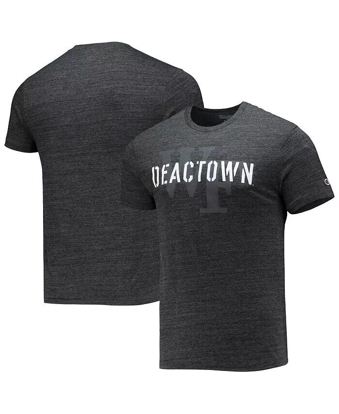 

Мужская футболка с меланжевым рисунком Black Wake Forest Demon Deacons Tri-Blend Champion