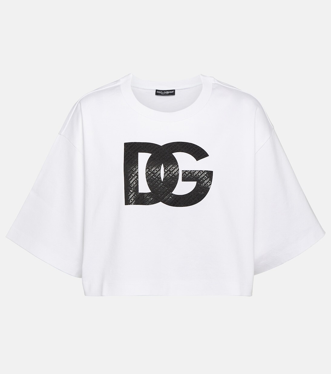 

Футболка из хлопкового джерси с логотипом Dolce&Gabbana, белый