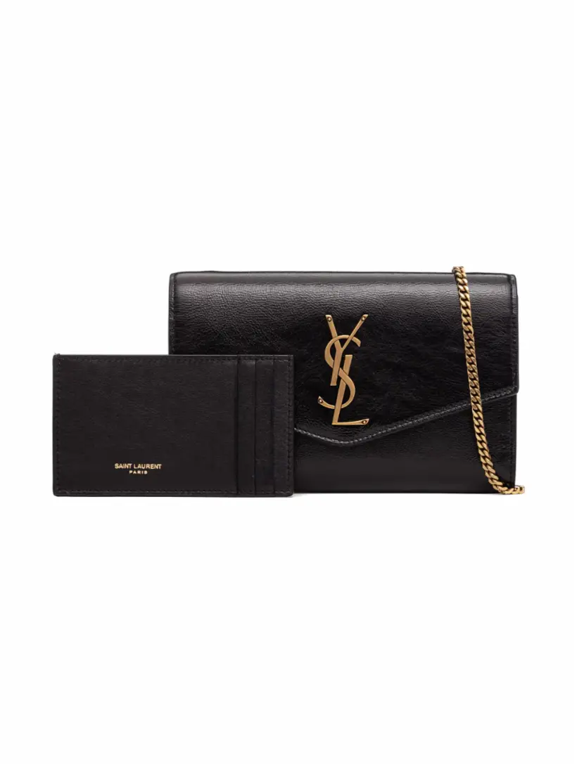

Сумка через плечо с логотипом Saint Laurent, черный