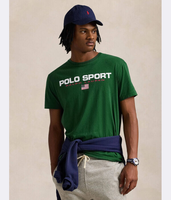 

Футболка классический крой Polo Ralph Lauren, зеленый