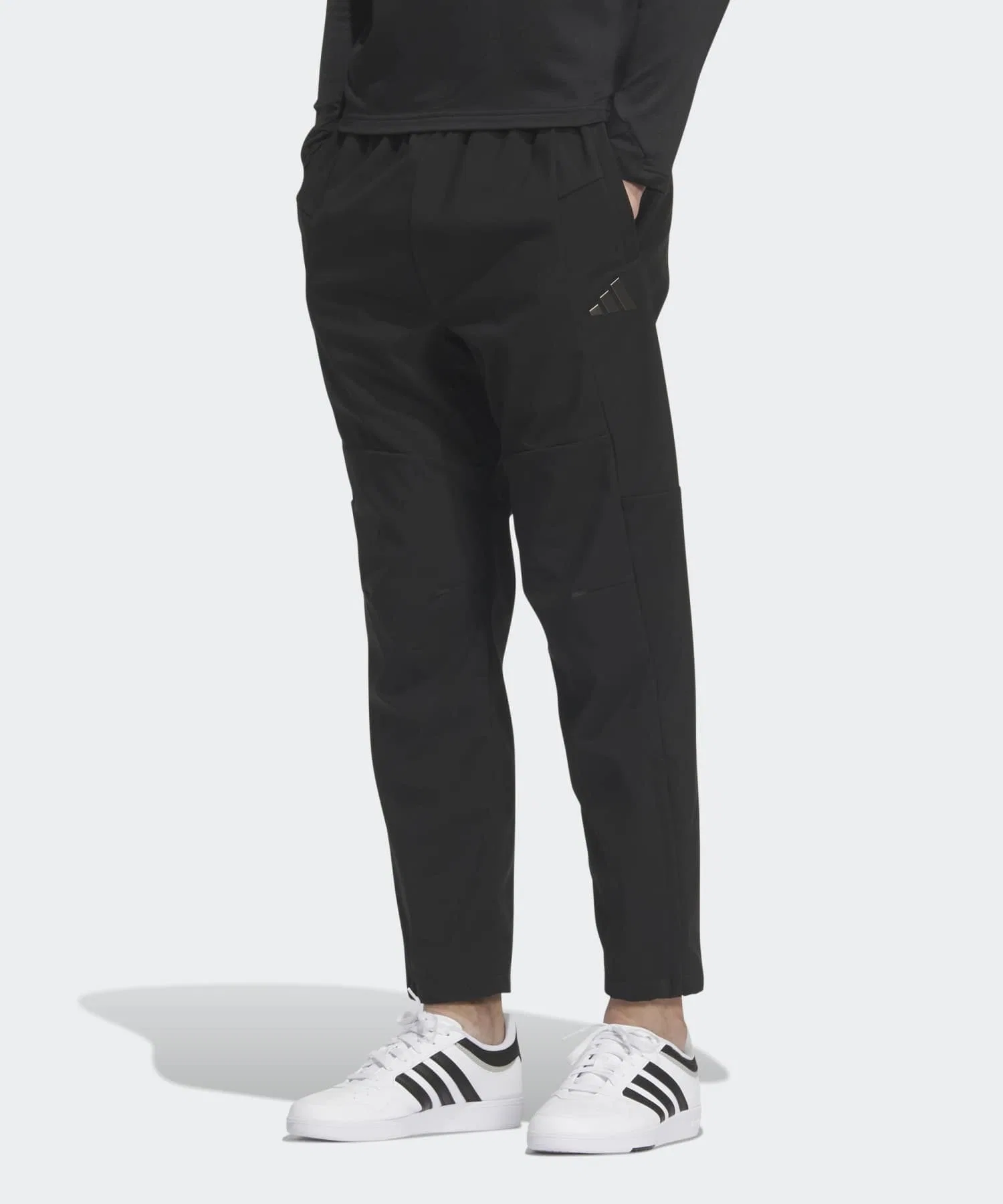 Мужские спортивные брюки adidas из флиса, чёрные