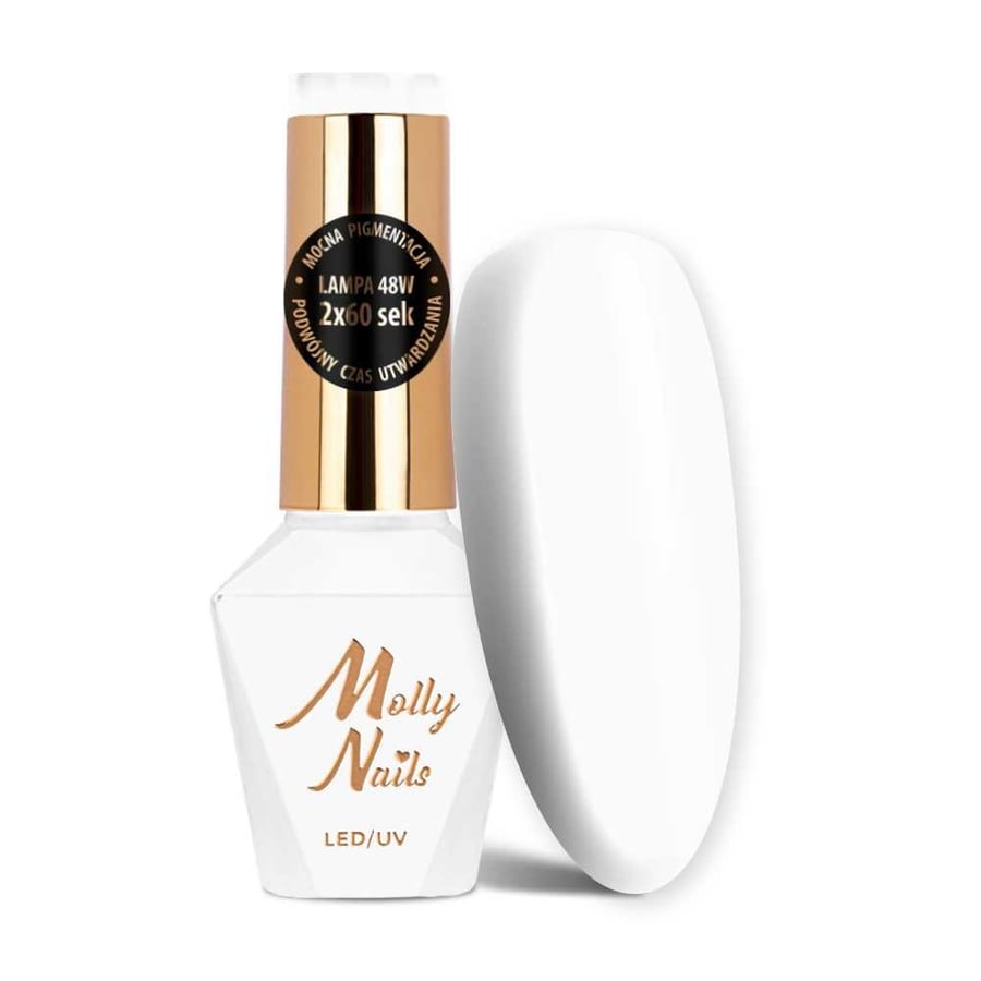 

Molly Nails Hypnotise White HEMA/Di-HEMA Free 8 г гибридного лака для ногтей