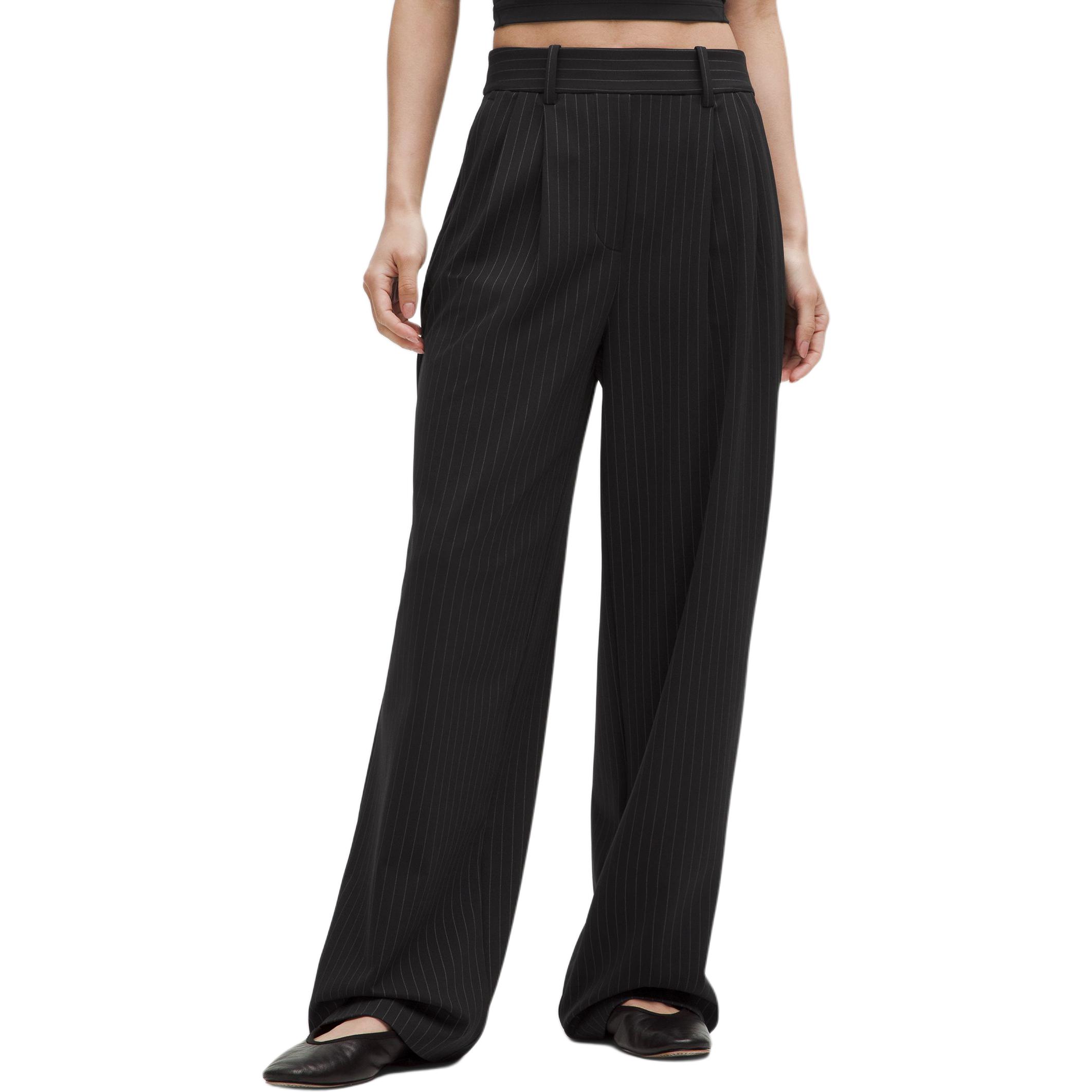 

Женские повседневные брюки Lululemon, черный/светлая слоновая кость