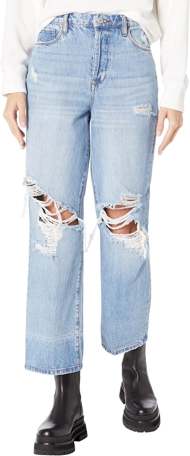 

Джинсы Baxter Rib Cage Jeans Straight Leg with Rips in Personal Best Blank NYC, цвет Personal Best