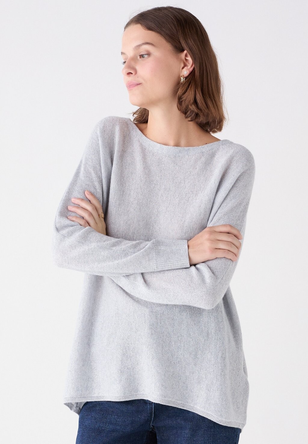 

Джемпер FRENCH BRAND FASHION ELEGANT MODERN MAMELIA LUREX Caroll, светло-серый