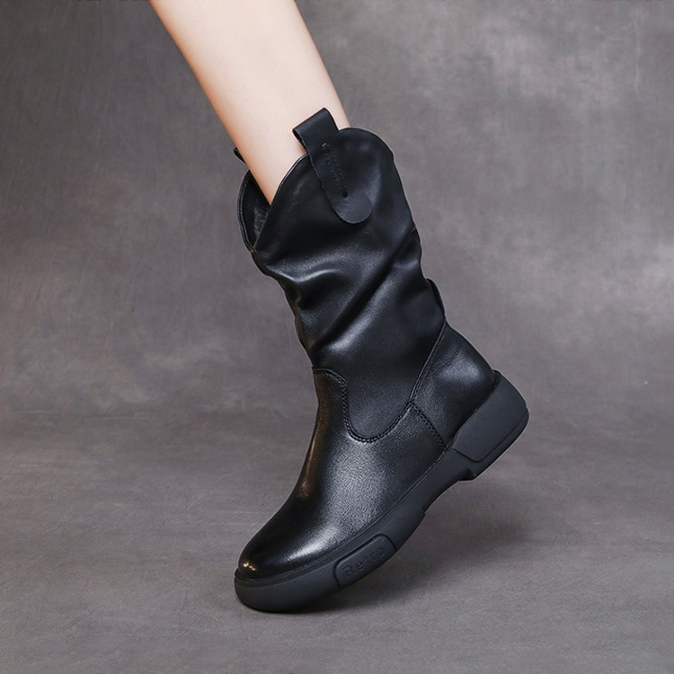 Devanro Черные женские ботинки на каблуке 3,5 см, цвет Black — фото 4