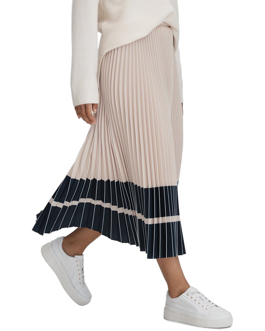 

Рейсс Мари Плиссированная юбка с цветными блоками Reiss, бежевый