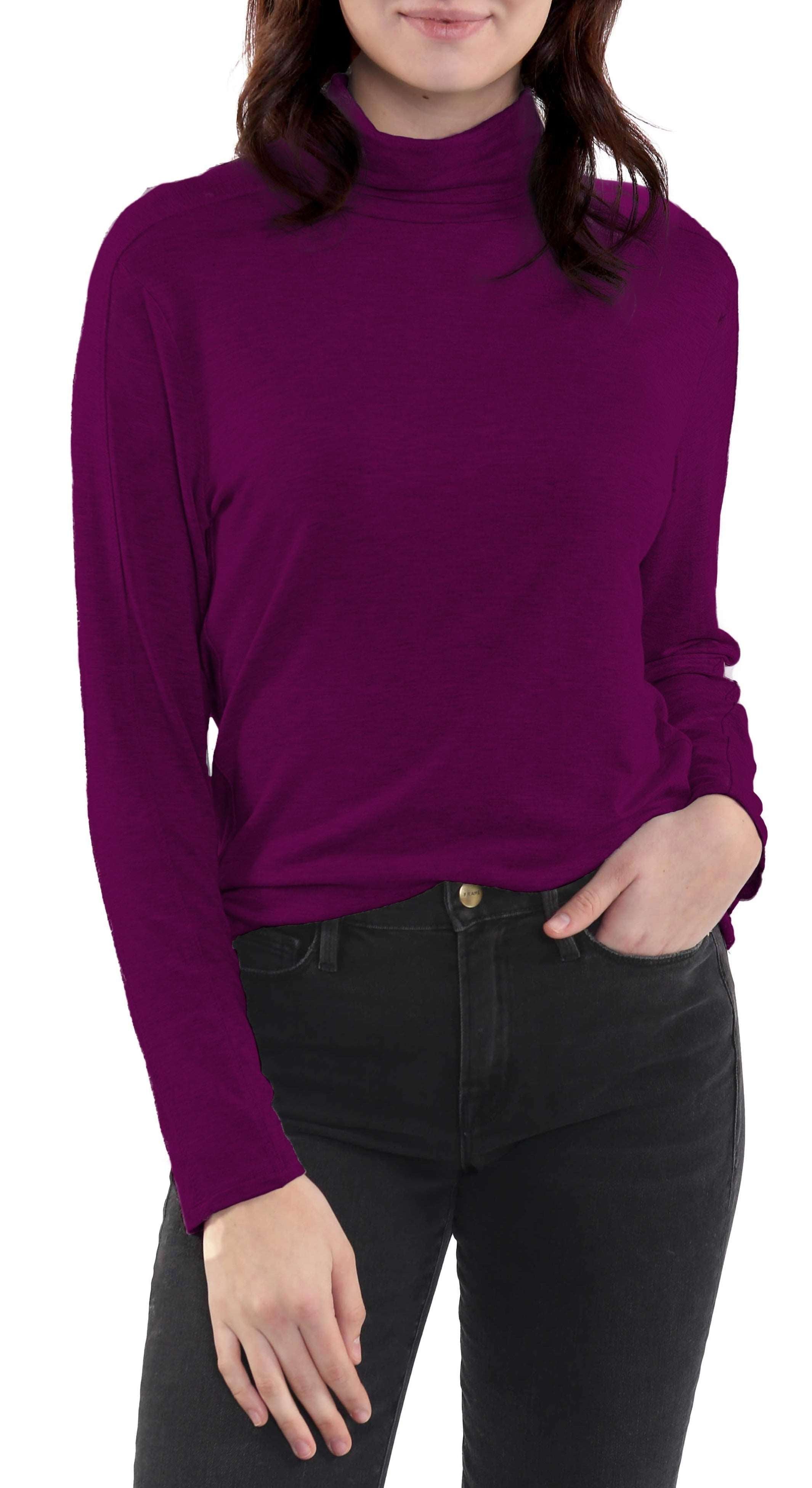 

Тонкая трикотажная водолазка с длинными рукавами InCashmere, plum