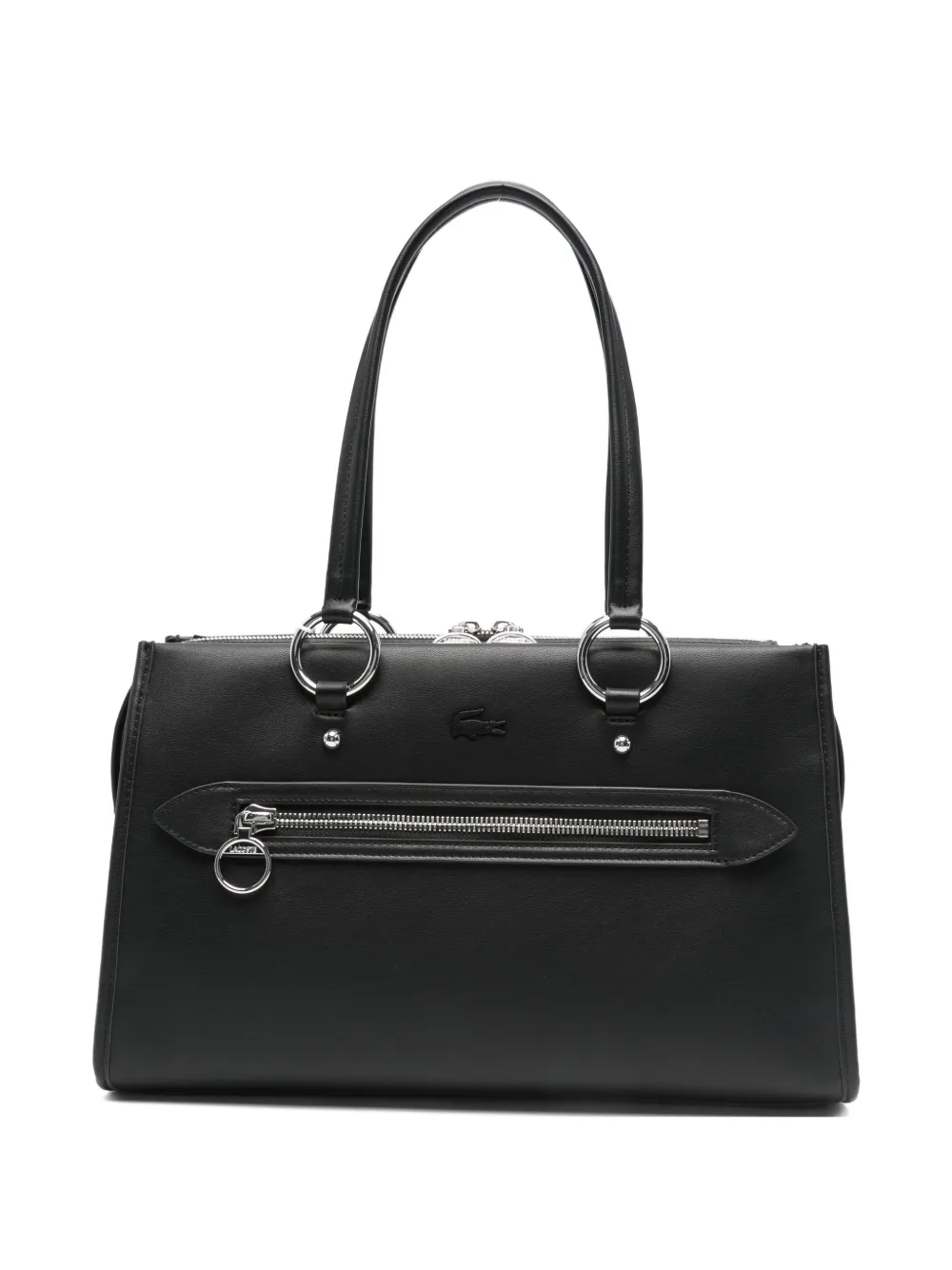 

Сумка на плечо среднего размера с кольцом Lacoste, черный