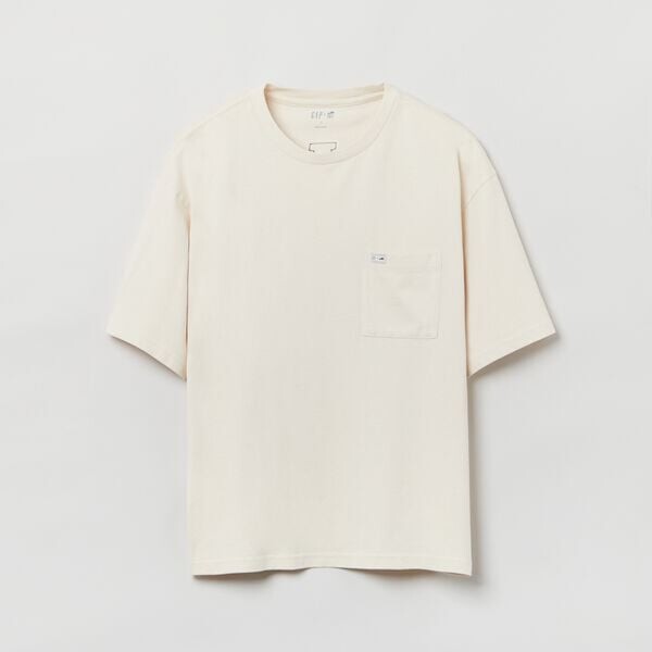 

Футболка из хлопка с карманом Gap, белый