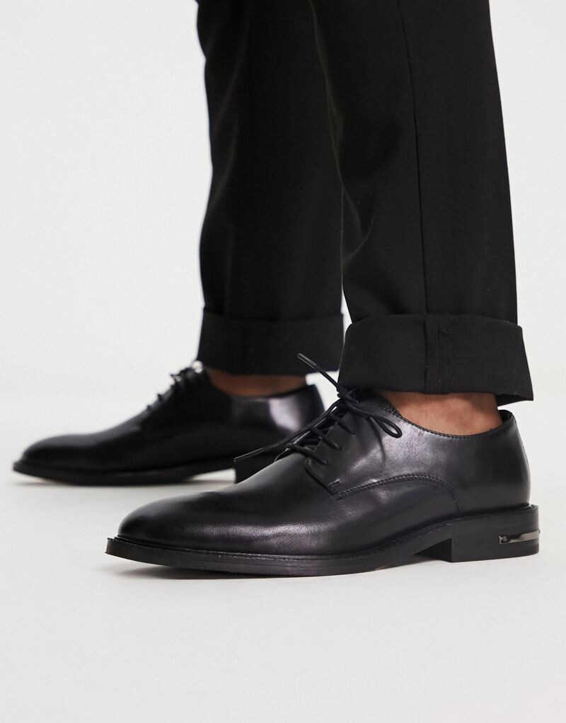 

Черные кожаные туфли на шнуровке Walk London Oliver