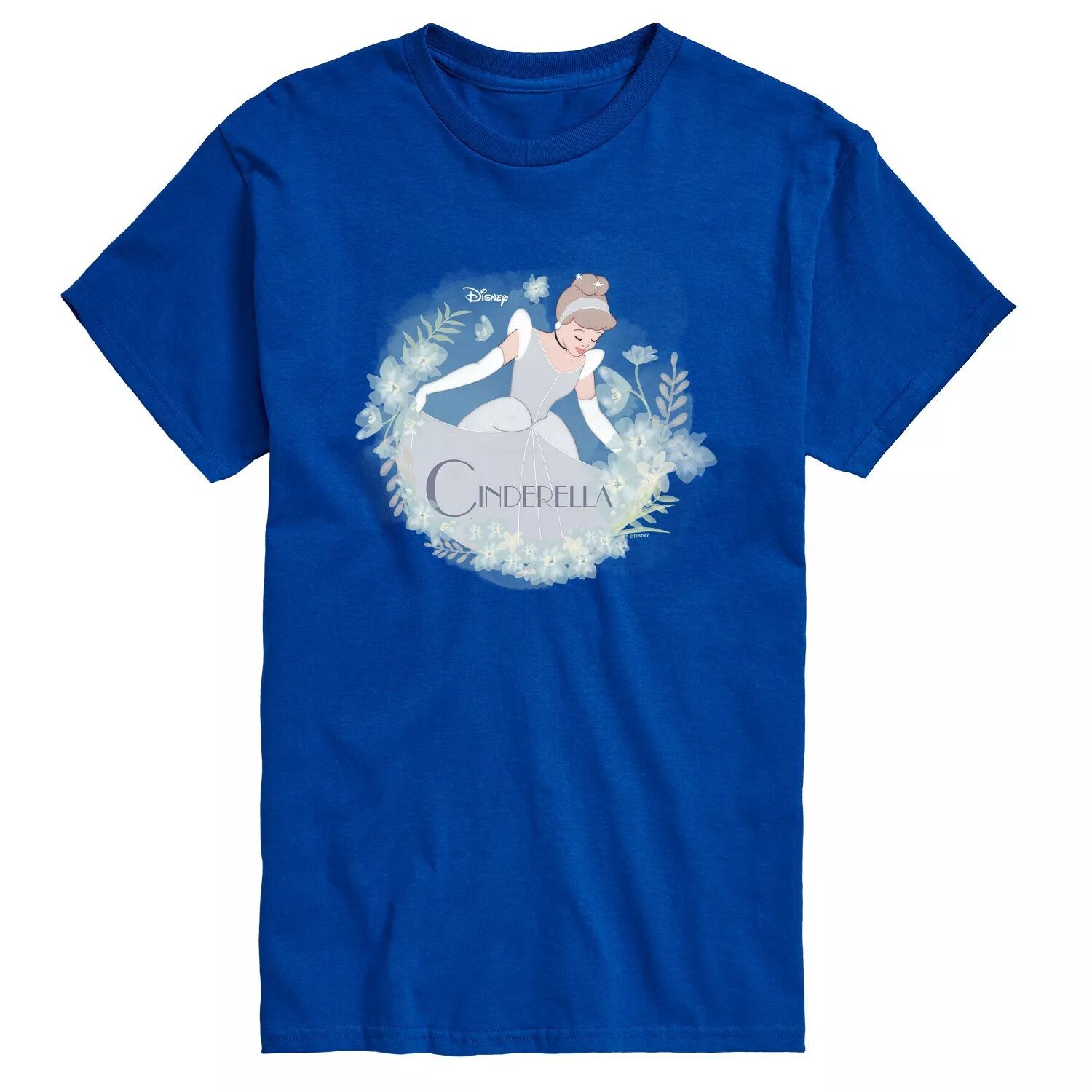 

Футболка с вырезом и надписью Princess Big & Tall Cinderella Disney, синий