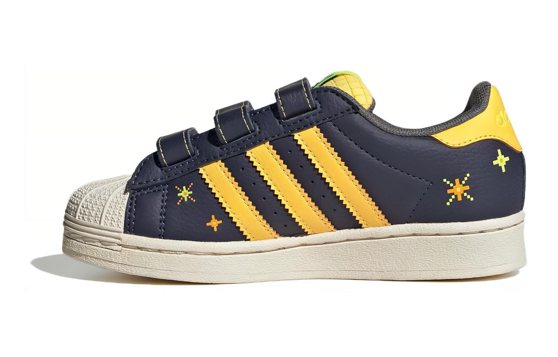 

Кроссовки для скейтбординга Superstar детские Adidas Originals, синий/желтый