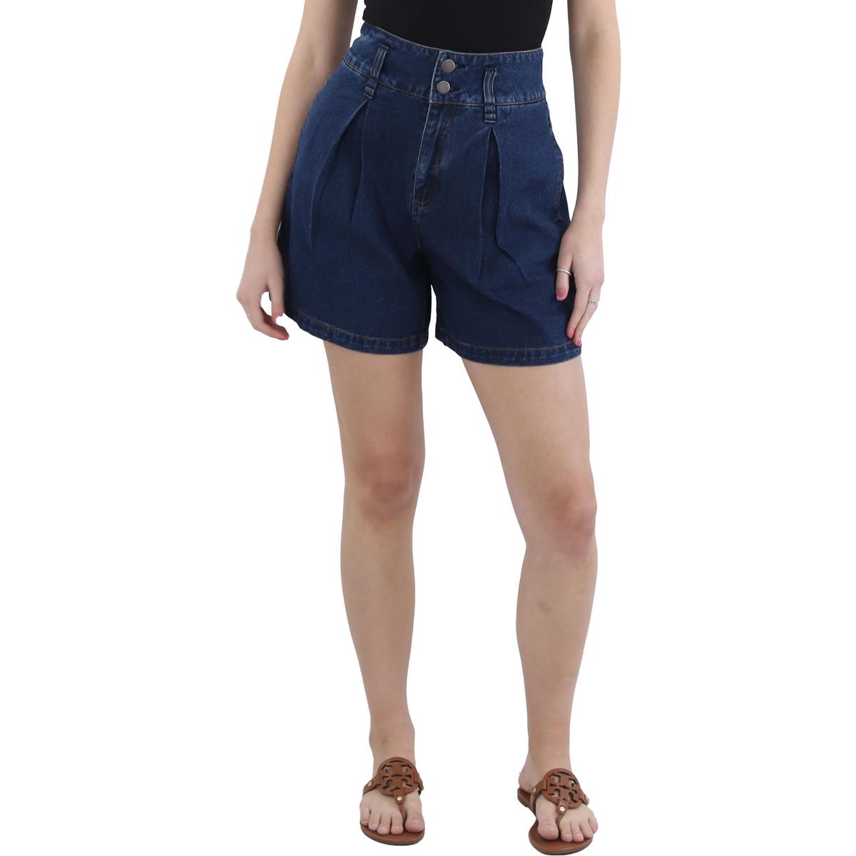 

Женские плиссированные джинсовые шорты Carine Joie, цвет reseda wash