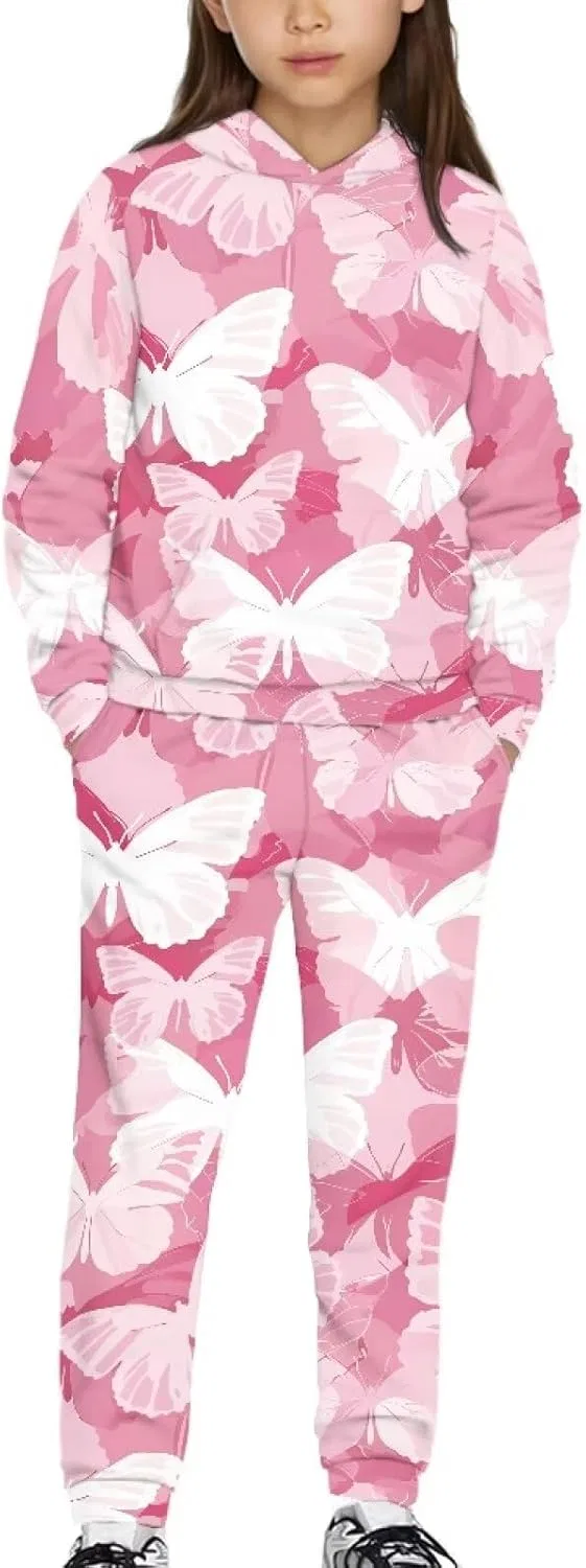 Детский спортивный костюм Pensura, 2 предмета, Pink Butterfly Print