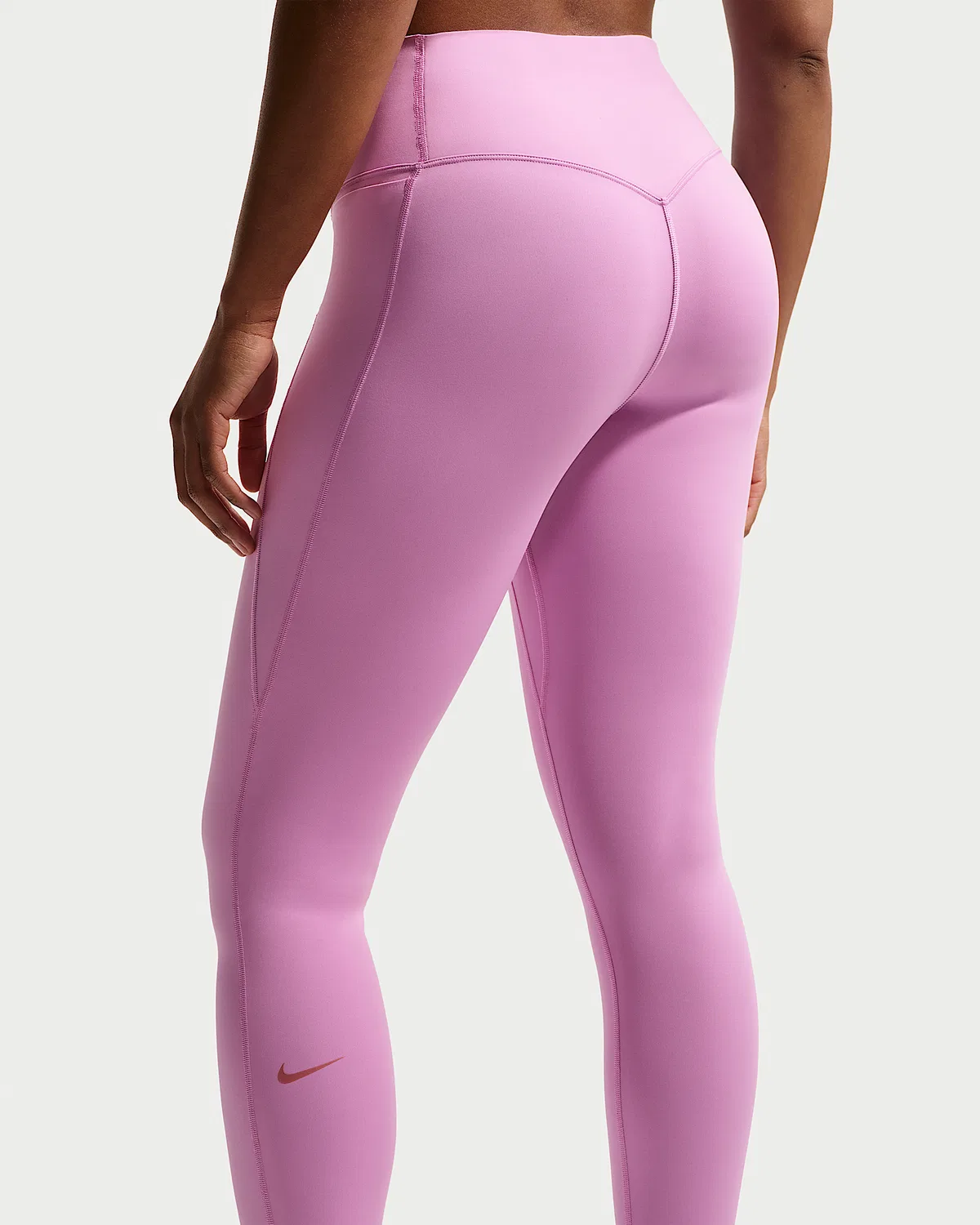 Женские леггинсы Nike Universa с высокой талией 7/8, без переднего шва, Light Magenta/Dark Orchid/Desert Berry — фото 3