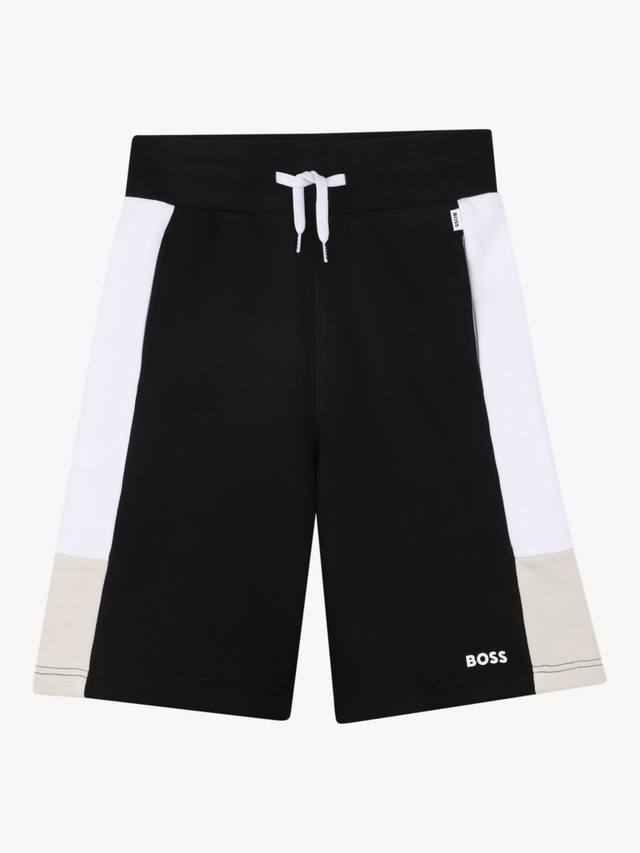 

BOSS Kids' триколор флисовые бермуды-джоггеры HUGO BOSS, Black