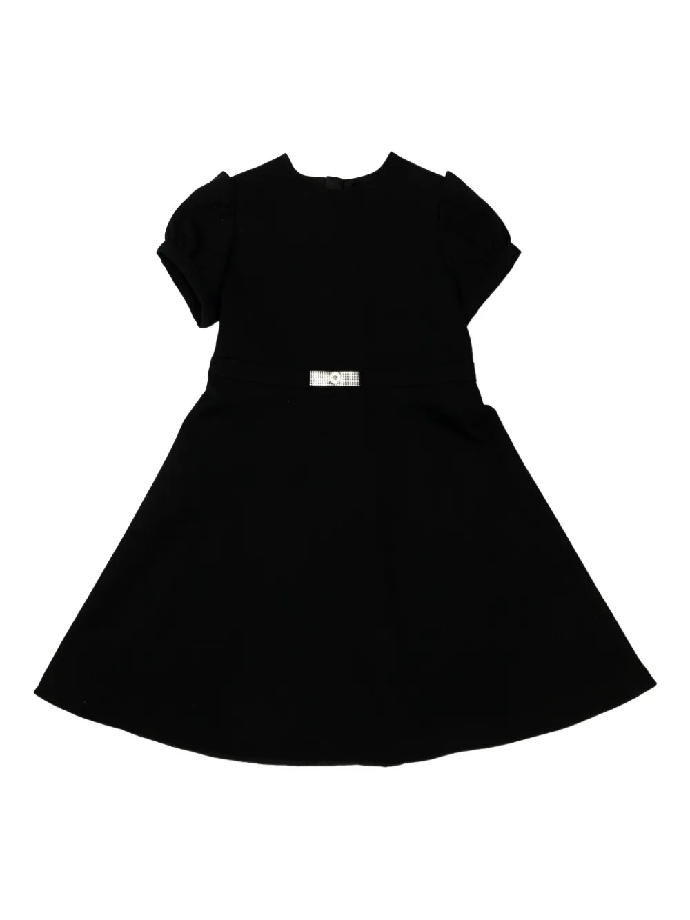 

Декорированное платье с объемными рукавами Versace Kids, черный