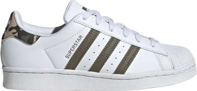 

Кроссовки Superstar Big Kid 'White Camo', белый