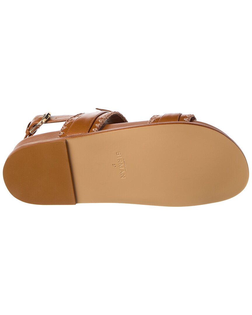 Alexandre Birman Regina Sport Leather Sandal, коричневый — фото 4