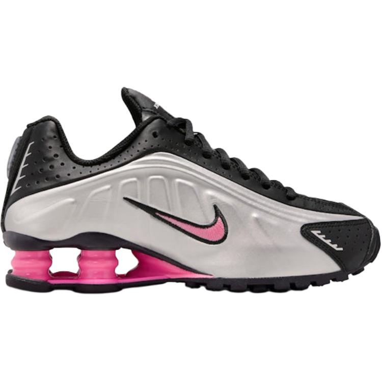 Nike Shox R4 Low top детские кроссовки для бега black silver pink unisex — фото 3