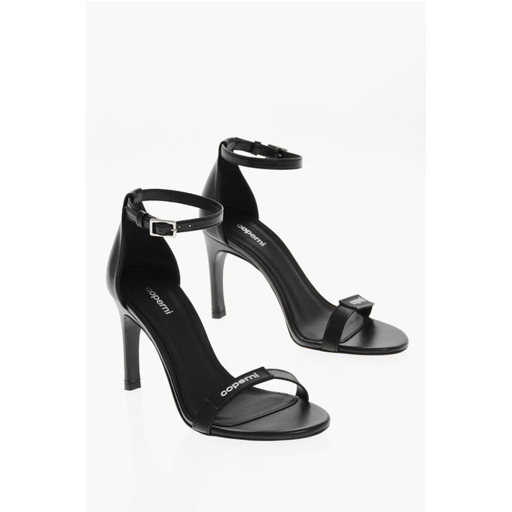 Кожаные сандалии SKINNY STRAP с логотипом 9 см Coperni, Black