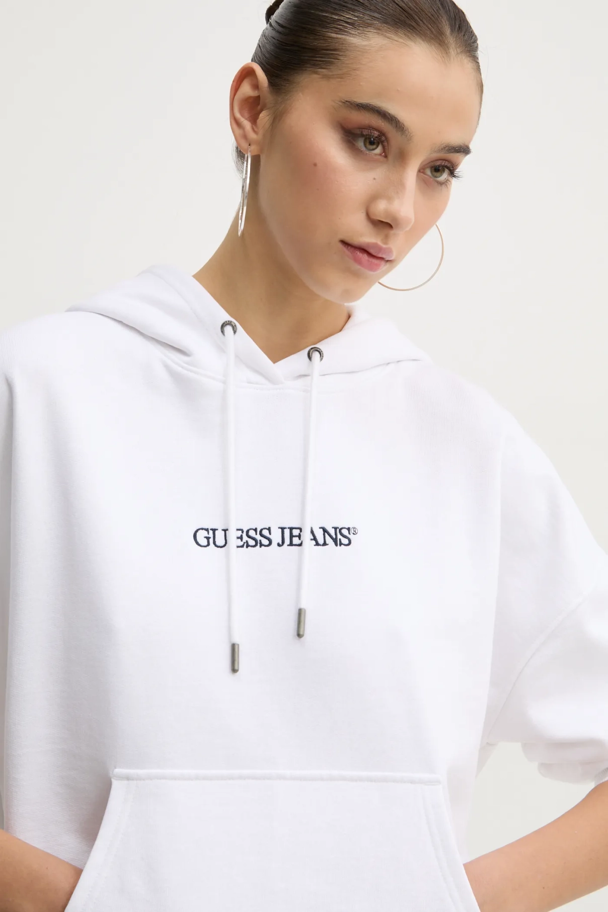 

Хлопковая толстовка Guess Jeans, белый