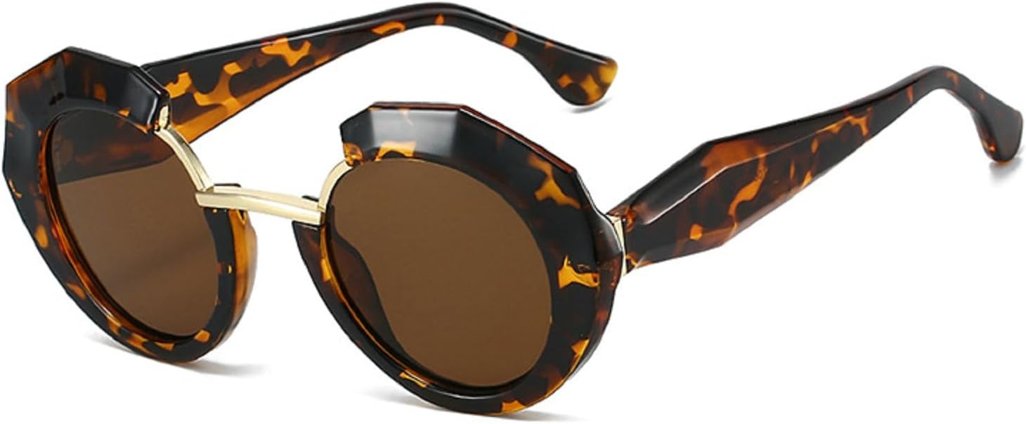 

Солнцезащитные очки в маленькой круглой оправе для женщин и мужчин, роскошные, классические, винтажные, панк, солнцезащитные очки для мужчин, модель 5700 Melrose, Leopard