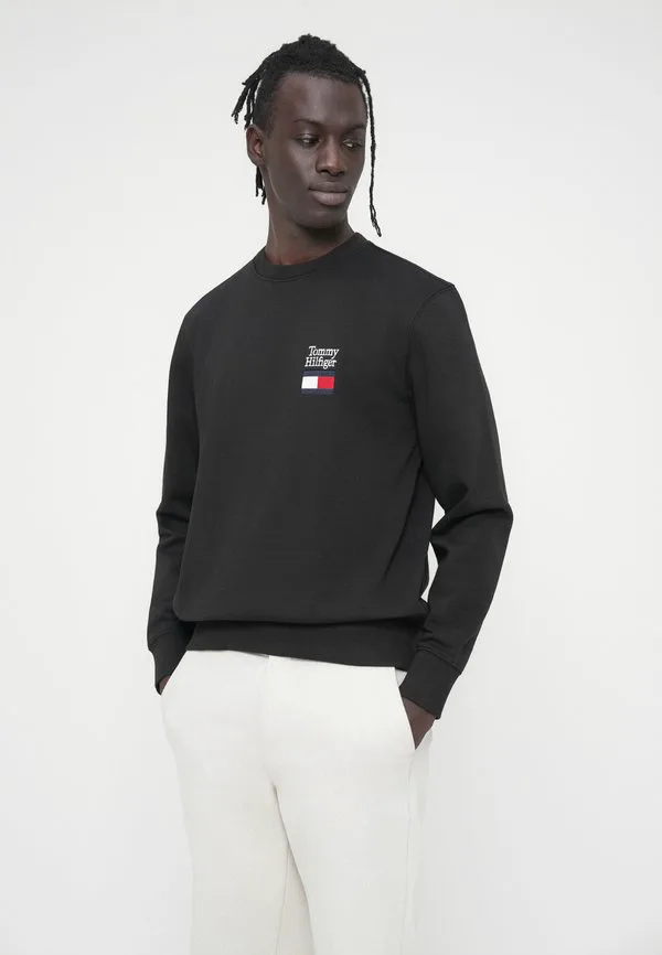Толстовка из флиса с вышивкой флага Tommy Hilfiger, Black — фото 4