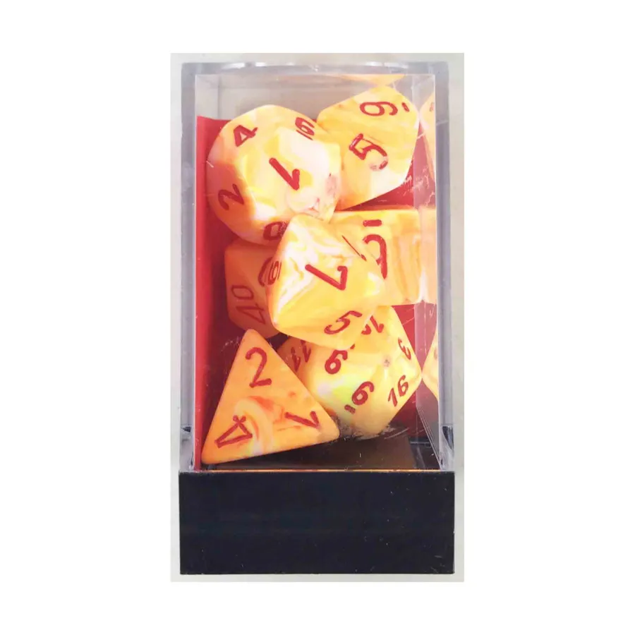 

Поликомплект Sunburst с красным (7), Dice - Festive - Poly Sets (Chessex)