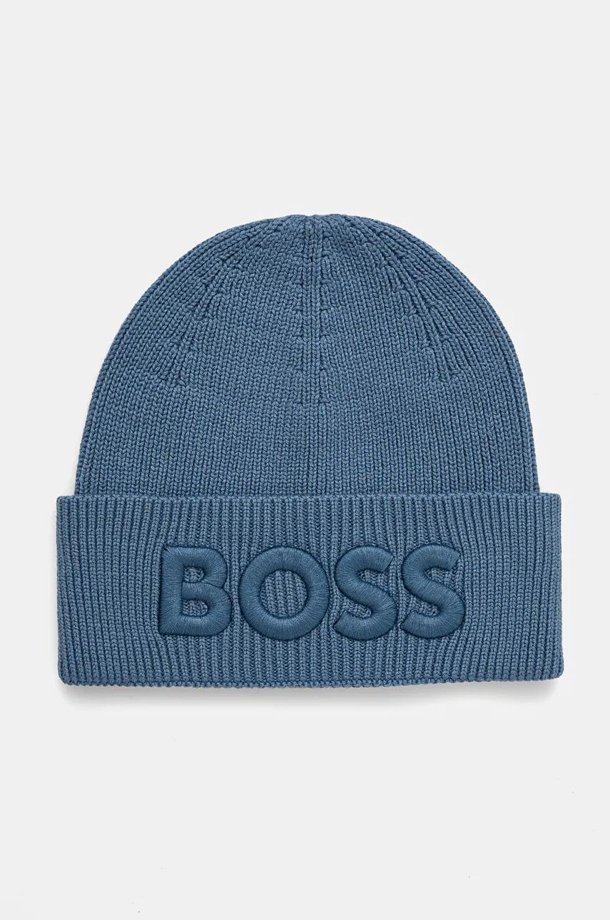 

Шерстяная шапка Boss Orange, синий
