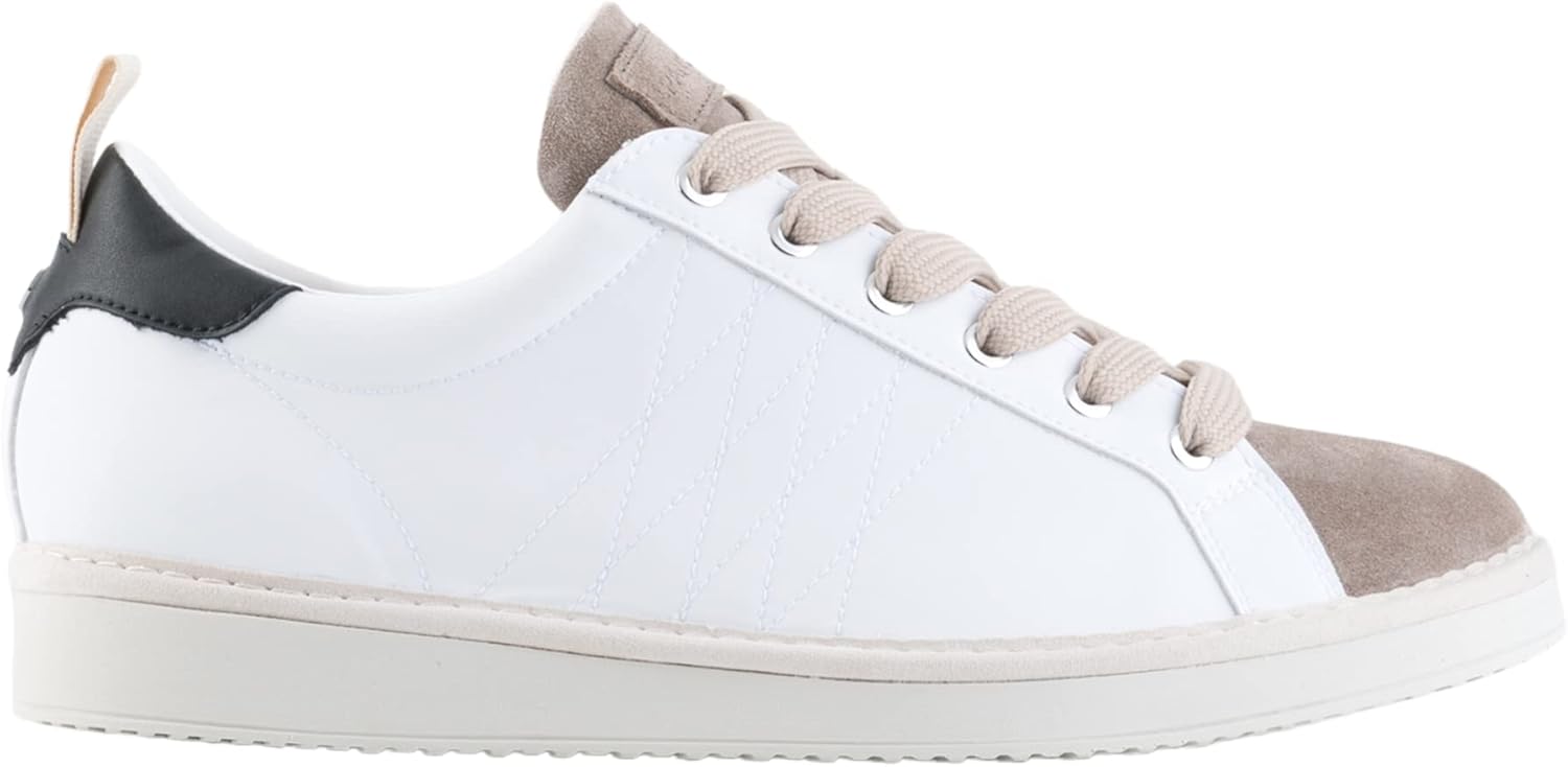 

Мужские модные кроссовки PANCHIC P01 из кожи - низкие кеды для прогулок, повседневной носки, устойчивые, из итальянской кожи, белый