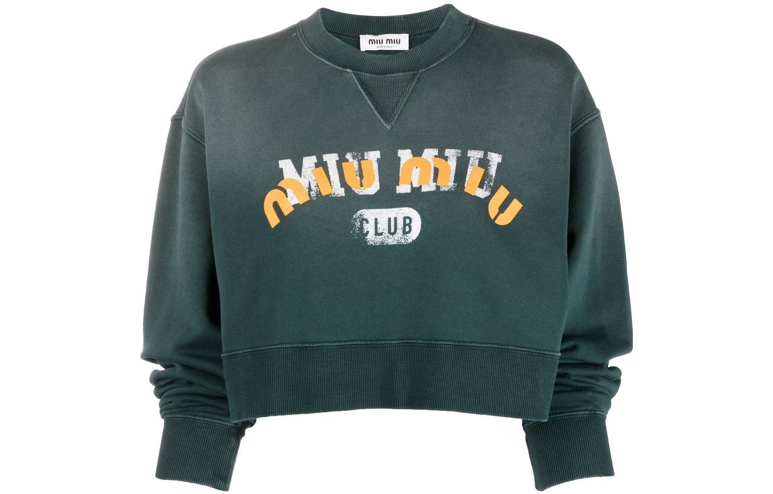 

Свитшот женский зеленый Miu Miu