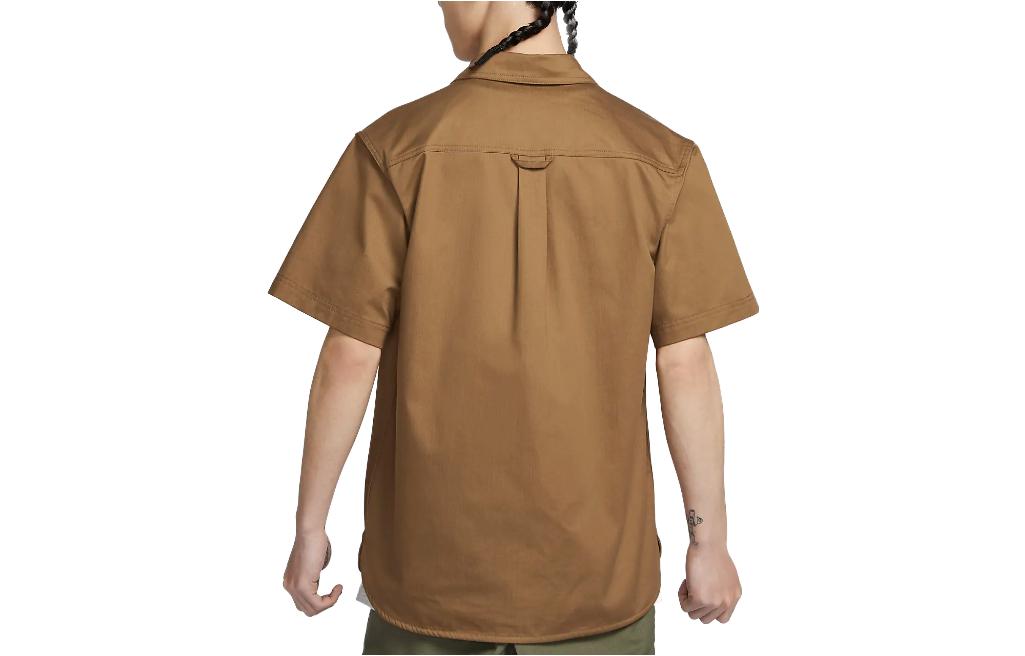 Рубашка Nike SB Short Sleeve Woven Skate Button Up Shirt 'Tan' DV9076-270, желто-коричневый — фото 2