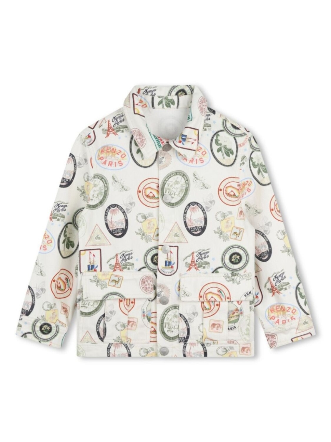 

Kenzo Kids куртка с принтом, нейтральный цвет