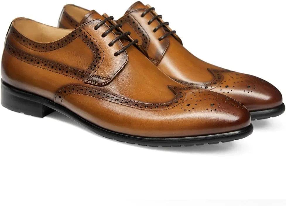 Мужские классические туфли-оксфорды Dickinson с мыском Cap-Toe GIFENNSE, Brown — фото 2
