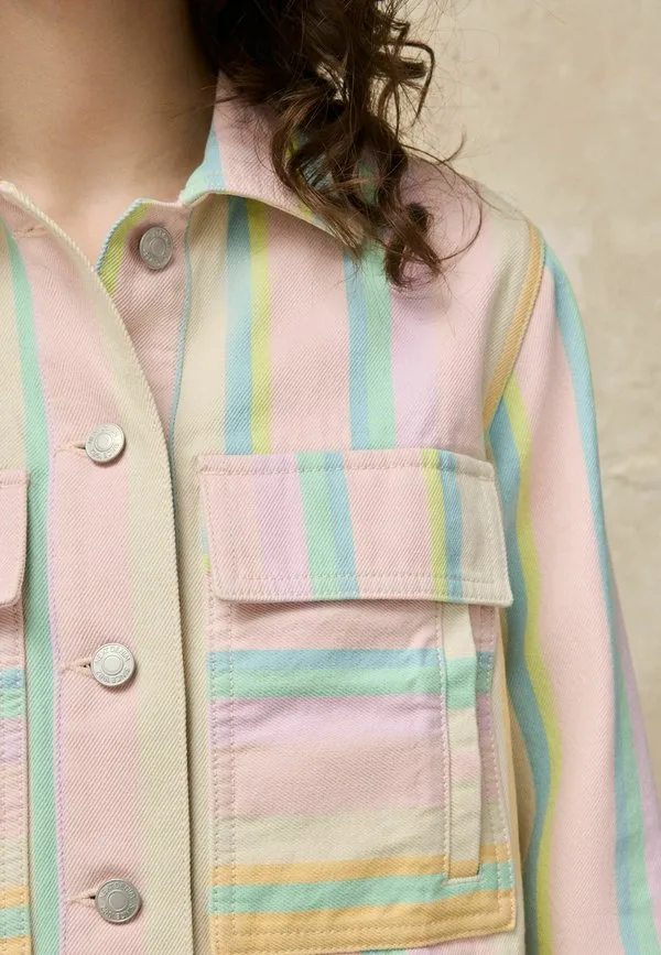 Джинсовая куртка Next, Pastel Stripe — фото 3