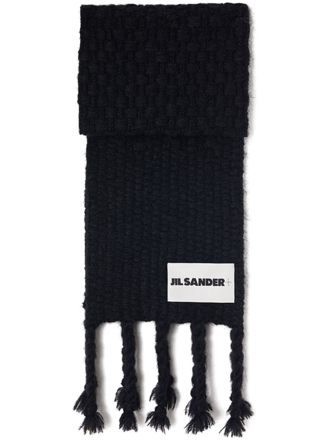 

Jil Sander шарф с бахромой, черный