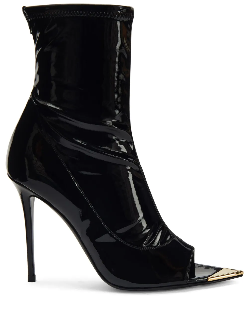 Ботильоны Intriigo 105 с открытым носком Giuseppe Zanotti, черный