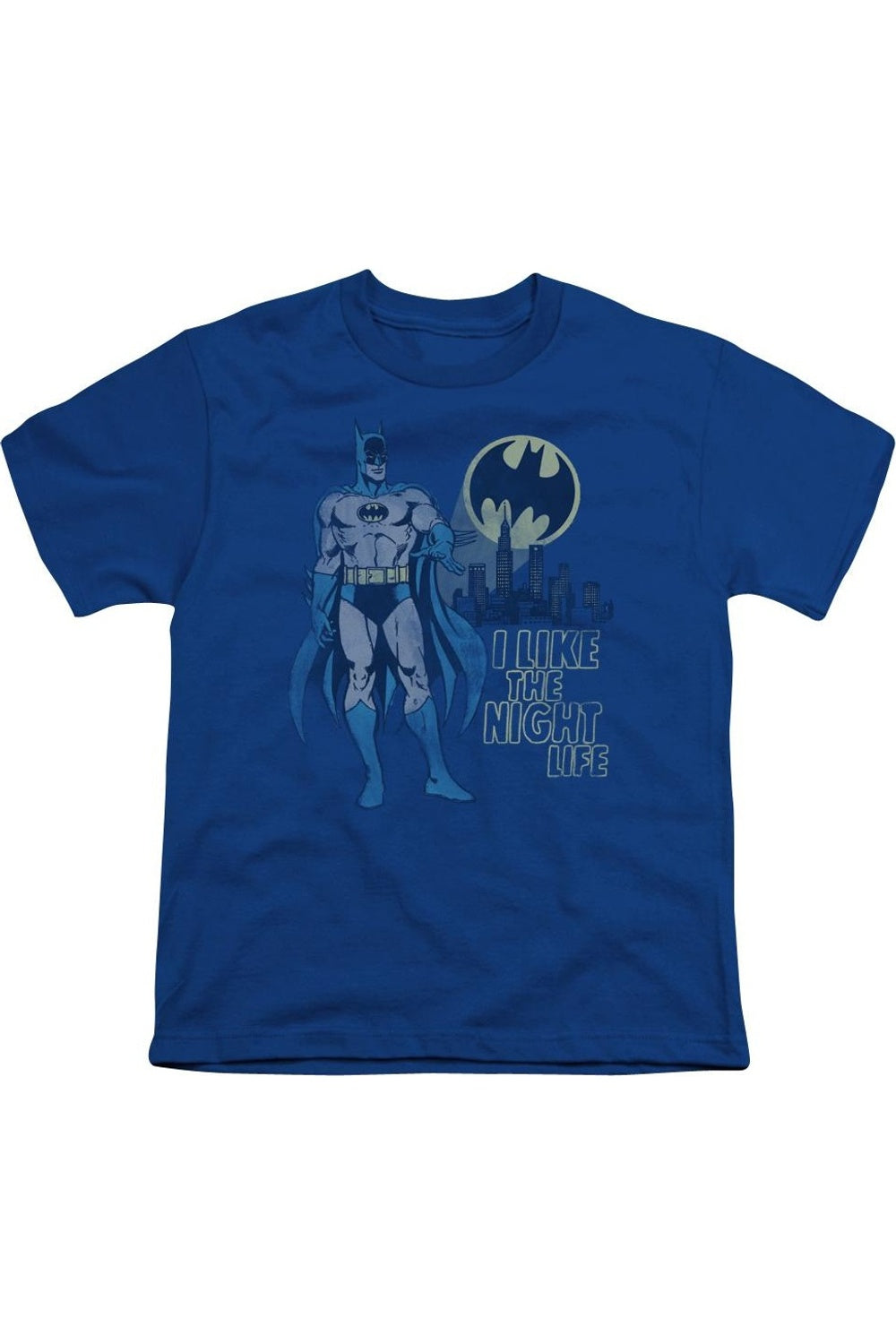 

Футболка DC Comics Night Life с коротким рукавом для подростков Gildan, синий