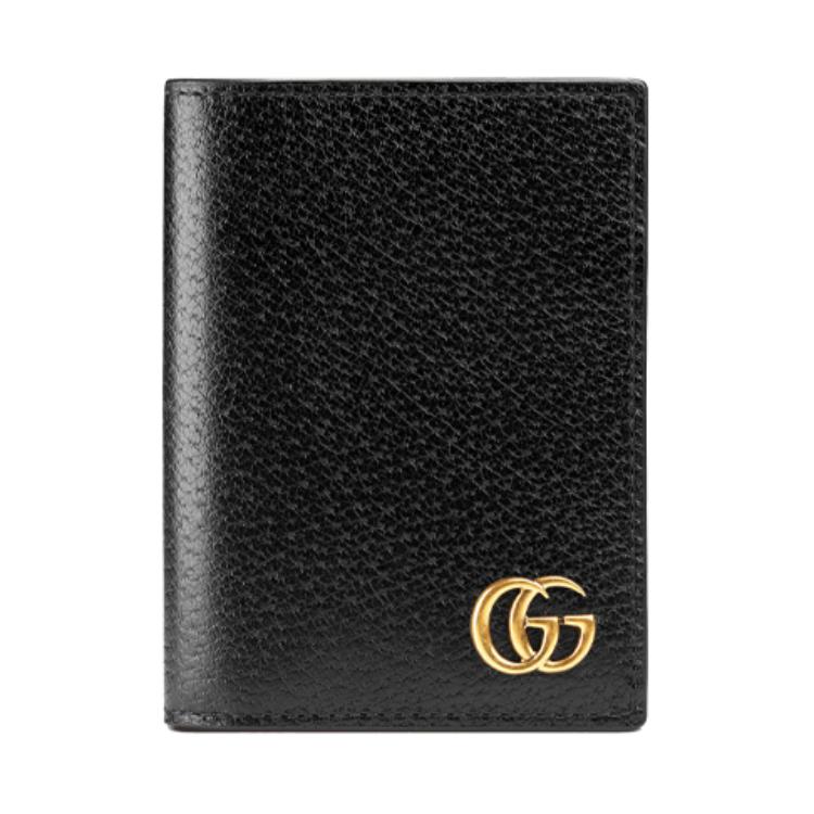 

GUCCI Кожаный визитник GG Marmont мужской черный