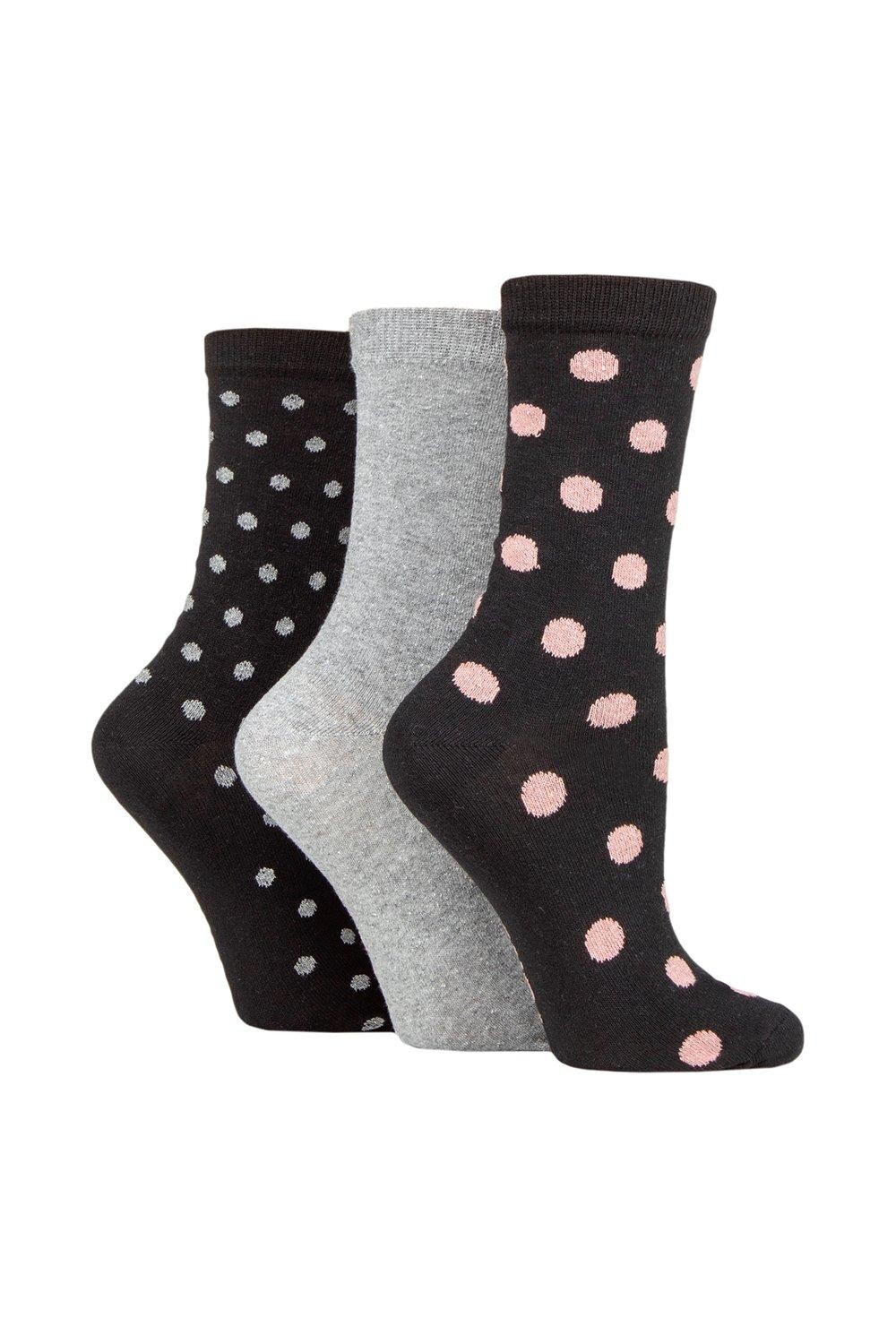 

3 пары носков из 100% переработанного хлопка с пятнами SOCKSHOP TORE, черный