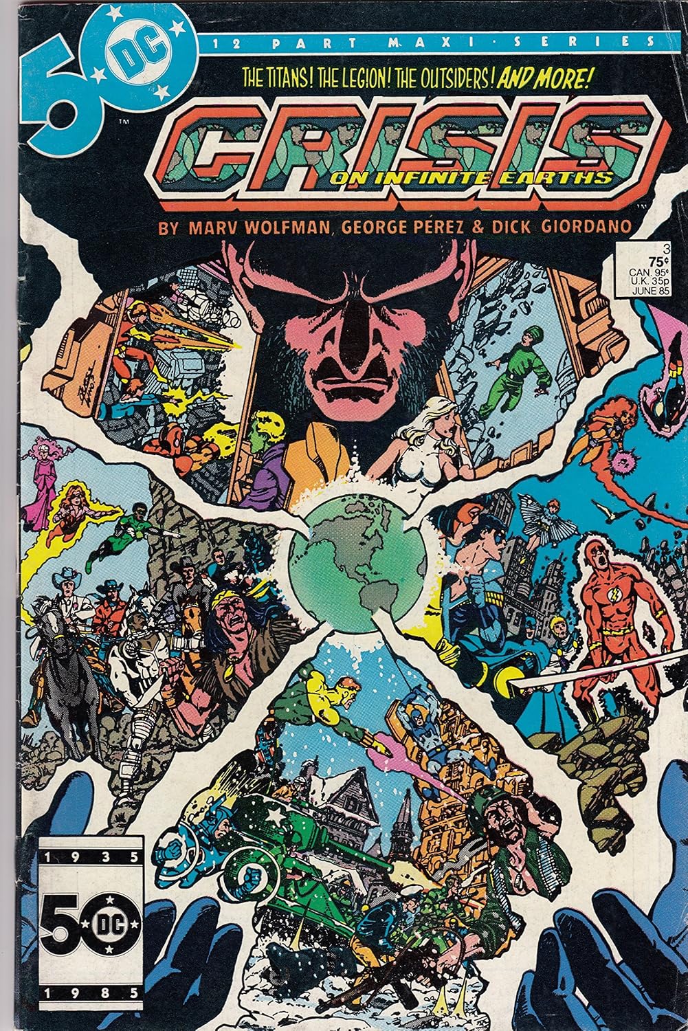 

Crisis On Infinite Earths, #3. Jun 1985 [Comic Book] (DC Comics)
