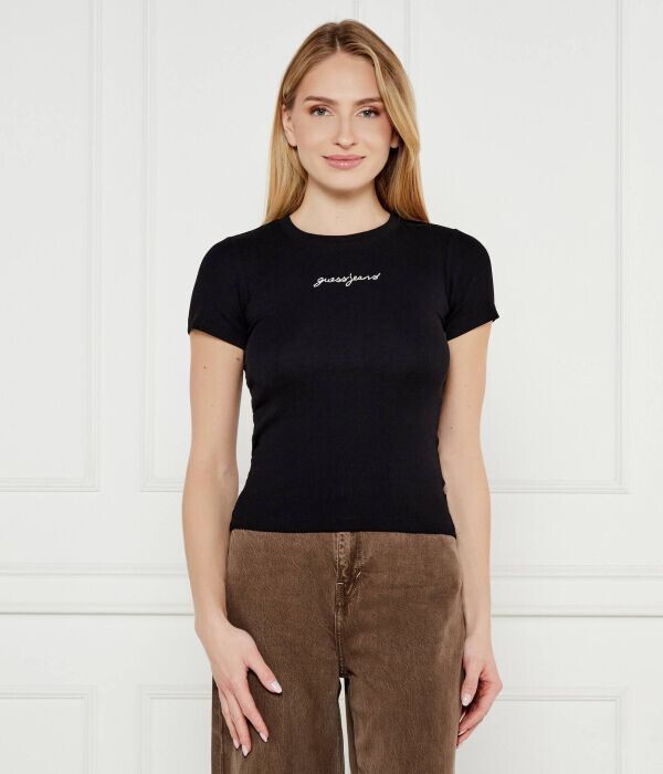 

Футболка женская Guess Jeans Embro Slim Fit, черный
