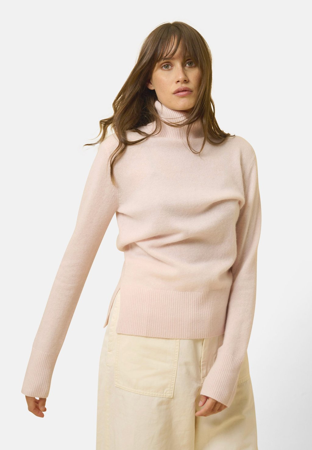

Джемпер COL ROULÉ Just Cashmere, светло-розовый