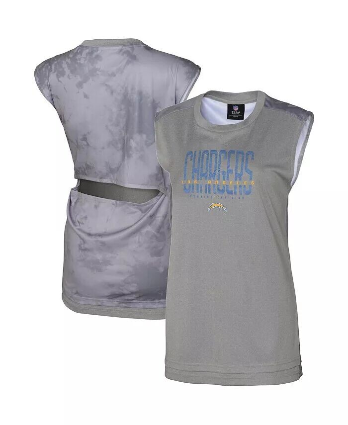 

Женская серая майка Los Angeles Chargers No Sweat Outerstuff
